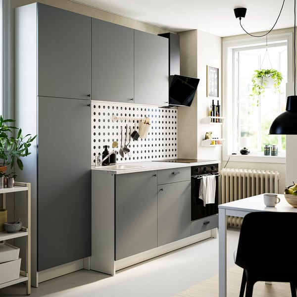 KNOXHULT kitchen, dark grey, 240x61x220 cm