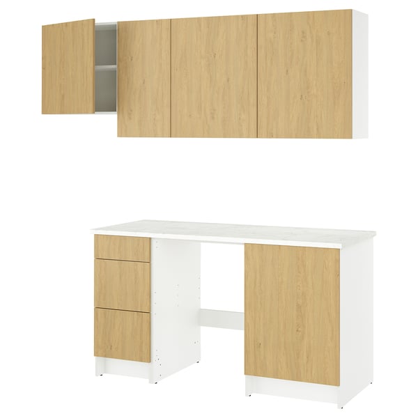 KNOXHULT - KNOXHULT Kitchen, oak effect, 220x61x220 cm