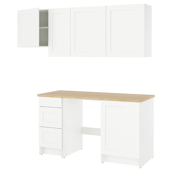 KNOXHULT - KNOXHULT Kitchen, white frame, 220x61x220 cm