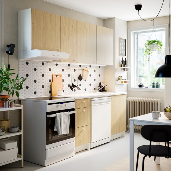 KNOXHULT - KNOXHULT Kitchen, oak effect, 220x61x220 cm