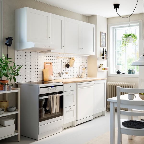 KNOXHULT - KNOXHULT Kitchen, white frame, 220x61x220 cm
