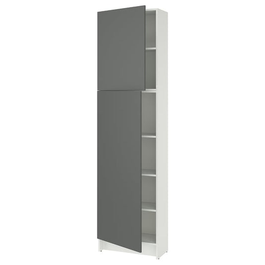 KNOXHULT - KNOXHULT High cabinet with doors, dark grey, 60x31x228 cm