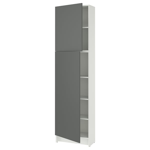 KNOXHULT - KNOXHULT High cabinet with doors, dark grey, 60x31x228 cm