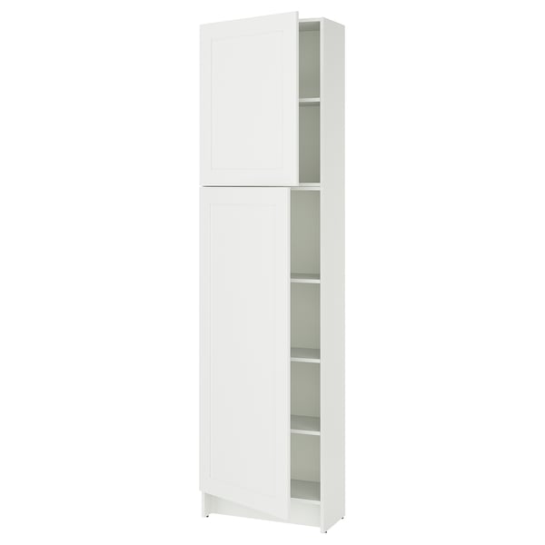 KNOXHULT - KNOXHULT High cabinet with doors, white frame, 60x31x228 cm