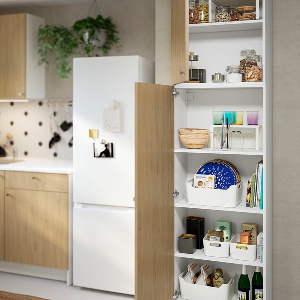 KNOXHULT - KNOXHULT High cabinet with doors, oak effect, 60x31x228 cm