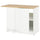 KNOXHULT - KNOXHULT Corner base cabinet, white frame, 100x91 cm