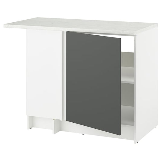 KNOXHULT - KNOXHULT Corner base cabinet, dark grey, 100x91 cm