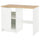 KNOXHULT - Base cabinet with door and niche, white, 120x61x91 cm - Depth: 61 cmHeight: 91 cmWidth: 120 cmWorktop length: 122 cmMaximum load/shelf: 20 kg