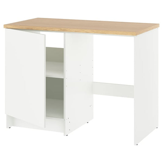 KNOXHULT - Base cabinet with door and niche, white, 120x61x91 cm - Depth: 61 cmHeight: 91 cmWidth: 120 cmWorktop length: 122 cmMaximum load/shelf: 20 kg