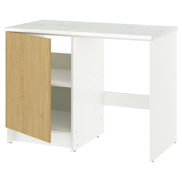 KNOXHULT base cabinet with door and niche, oak effect, 120x61x91 cm