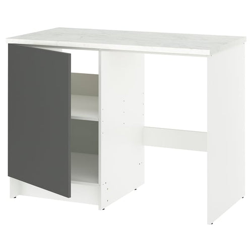 KNOXHULT - KNOXHULT Base cabinet with door and niche, dark grey, 120x61x91 cm