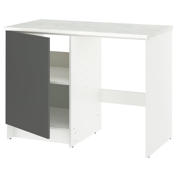KNOXHULT base cabinet with door and niche, dark grey, 120x61x91 cm
