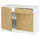 KNOXHULT - Base cabinet with doors and drawer, oak effect, 120 cm - Worktop length: 122.0 cmWidth: 120 cmDepth: 61.0 cmHeight: 91.0 cm