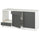 KNOXHULT - Base cabinet with doors and drawer, dark gray,180 cm