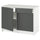 KNOXHULT - Base cabinet with doors and drawer, dark gray,120 cm