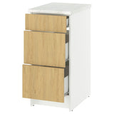 KNOXHULT base cabinet with drawers, oak effect, 40 cm