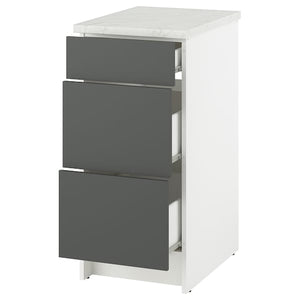 KNOXHULT base cabinet with drawers, dark grey, 40 cm