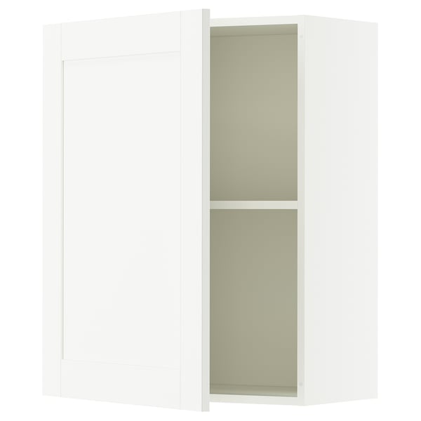 KNOXHULT wall cabinet with door, white frame, 60x75 cm