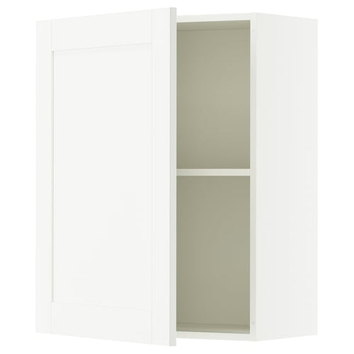 KNOXHULT - Wall cabinet with door, white frame,60x75 cm