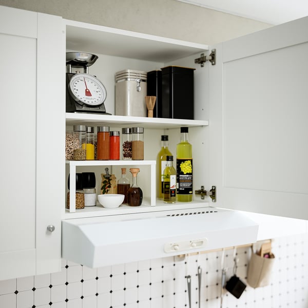 KNOXHULT - Wall cabinet with door, white frame,60x60 cm