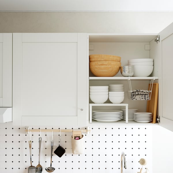 KNOXHULT - Wall cabinet with door, white frame,60x75 cm