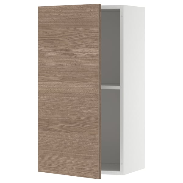 KNOXHULT wall cabinet with door, wood effect/grey, 40x75x31 cm