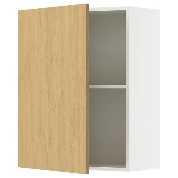 KNOXHULT - Wall cabinet with door, oak effect, 60x75 cm
