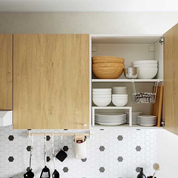 KNOXHULT - KNOXHULT Wall cabinet with door, oak effect, 60x75 cm