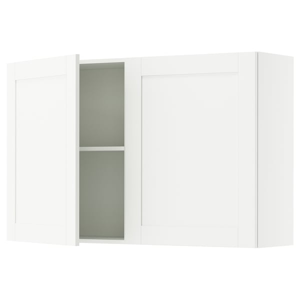 KNOXHULT - KNOXHULT Wall cabinet with doors, white frame, 120x75 cm