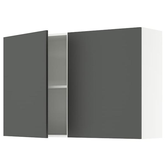 KNOXHULT - KNOXHULT Wall cabinet with doors, dark grey, 120x75 cm