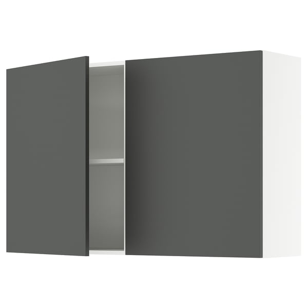 KNOXHULT - KNOXHULT Wall cabinet with doors, dark grey, 120x75 cm