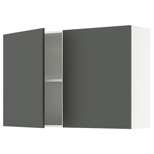 KNOXHULT - Wall cabinet with doors, dark gray,120x75 cm