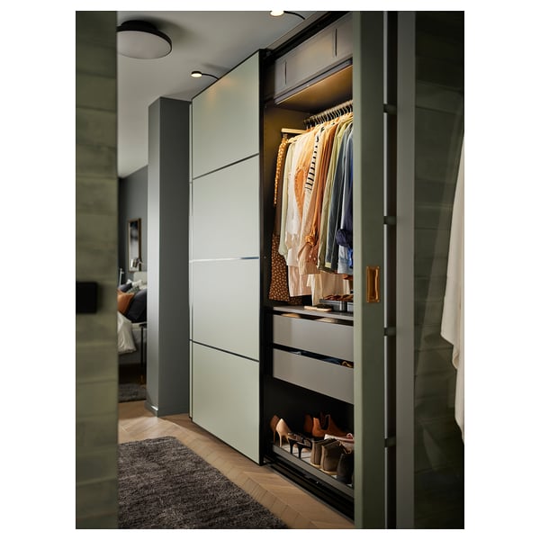 KÖLVATTEN - KÖLVATTEN LED lighting with sensor, white/battery-operated, 70 cm