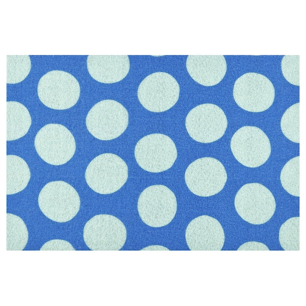 KÖRFÄLTSPIL - Door mat, blue green/circle pattern, 40x60 cm