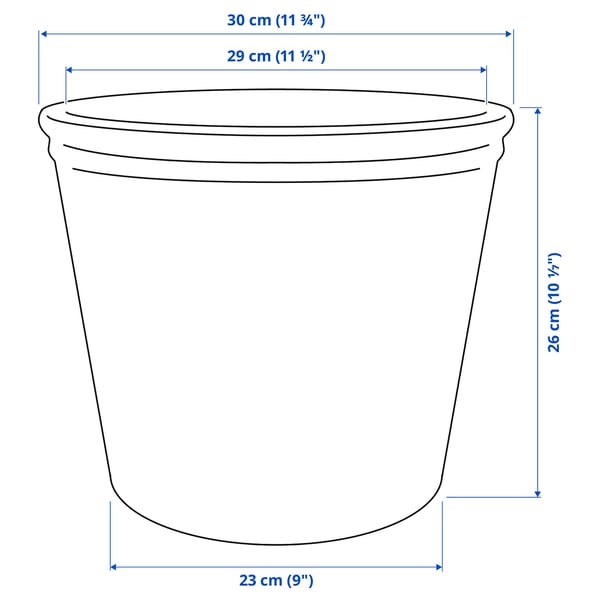 KÖRSBÄRSBJÖRK - KÖRSBÄRSBJÖRK Plant pot, light grey-beige, 24 cm
