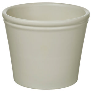 KÖRSBÄRSBJÖRK plant pot, light grey-beige, 9 cm