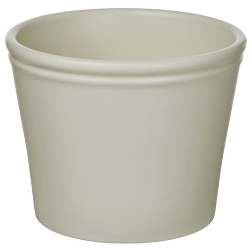 KÖRSBÄRSBJÖRK - KÖRSBÄRSBJÖRK Plant pot, light grey-beige, 12 cm
