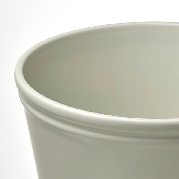 KÖRSBÄRSBJÖRK plant pot, light grey-beige, 32 cm