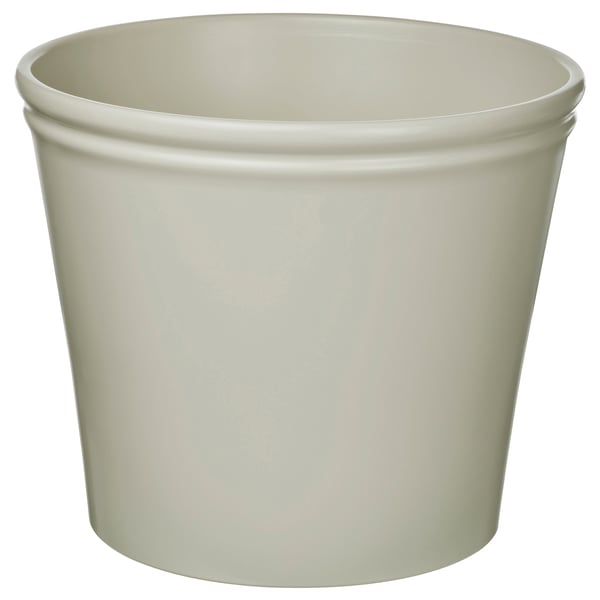 KÖRSBÄRSBJÖRK - Planter holder, light gray/beige,32 cm