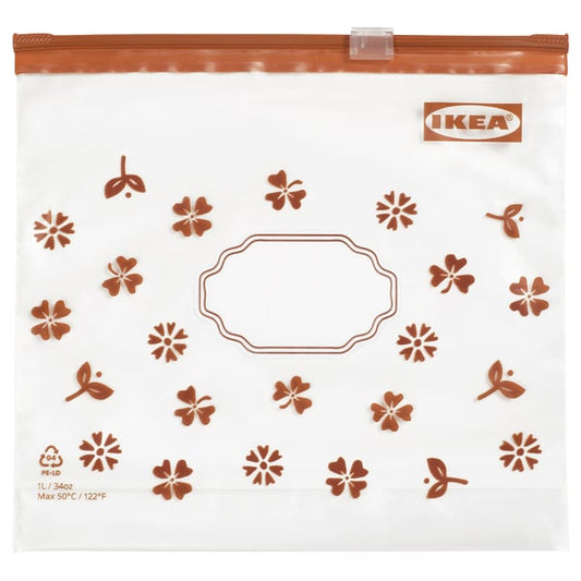 KÖSSEBÄR Resealable bag, brown, 1 l