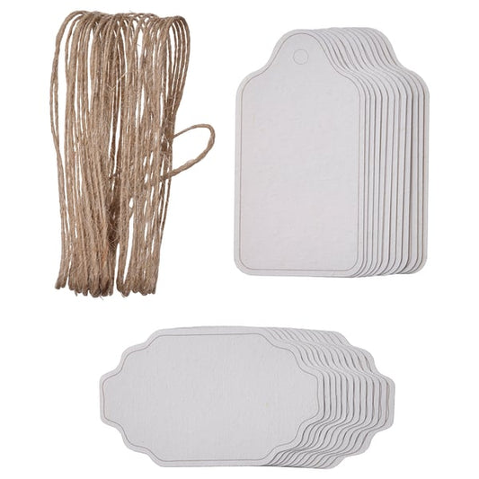 KÖSSEBÄR Set of 25 labels, white