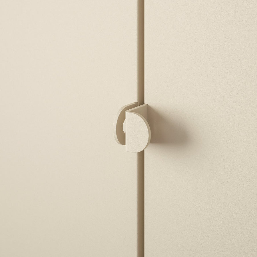 KOLBJÖRN cabinet, beige outdoor/indoor, 90x161 cm