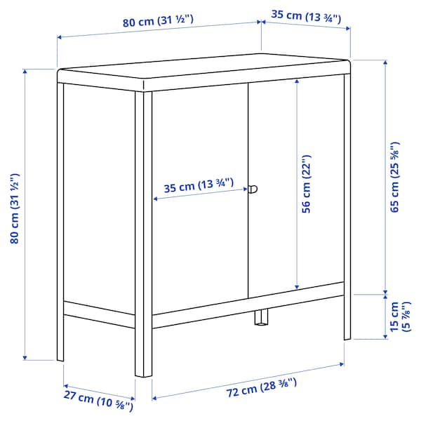 KOLBJÖRN - Cabinet in/outdoor, beige, 80x81 cm