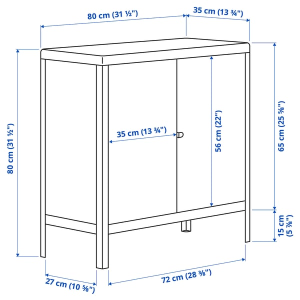 KOLBJÖRN cabinet in/outdoor, beige, 80x81 cm