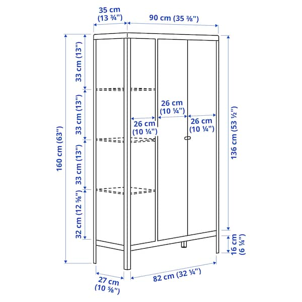 Ikea KOLBJÖRN - Cabinet in/outdoor, beige, 90x161 cm