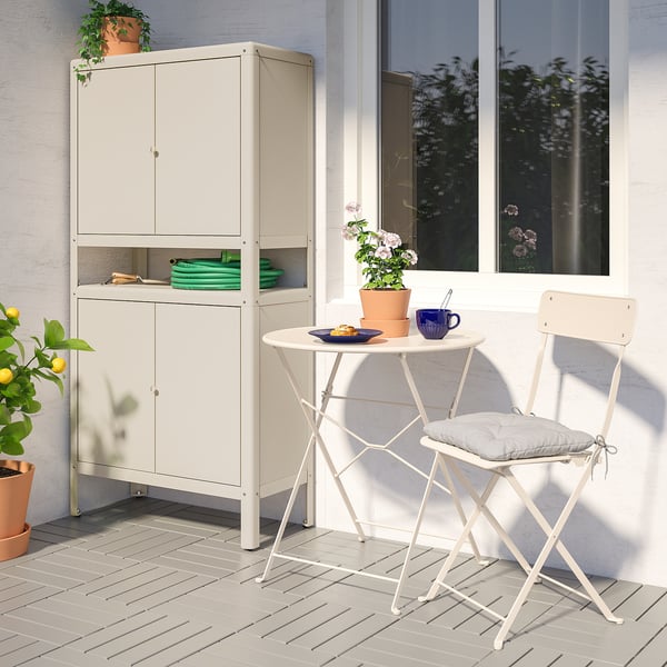 KOLBJÖRN cabinet in/outdoor, beige, 80x161 cm