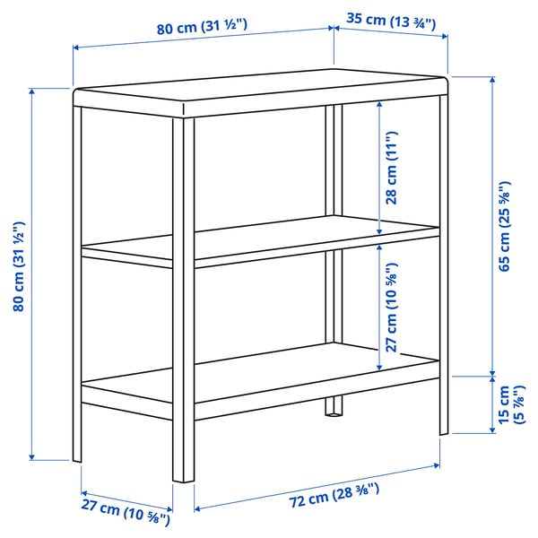 KOLBJÖRN shelving unit in/outdoor, beige, 80x81 cm
