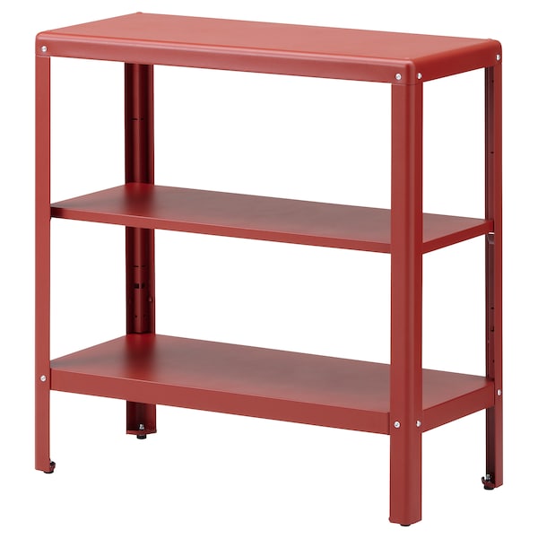 KOLBJÖRN - Shelving unit in/outdoor, brown-red, 80x81 cm