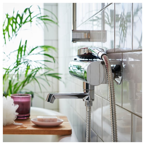 KOLSJÖN shower hose, chrome-plated