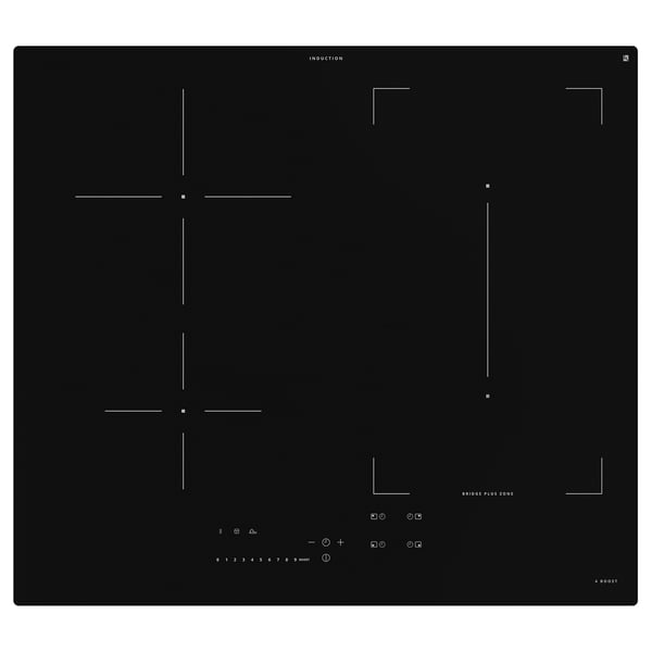 KOLSTAN induction hob, IKEA 500 black, 58 cm